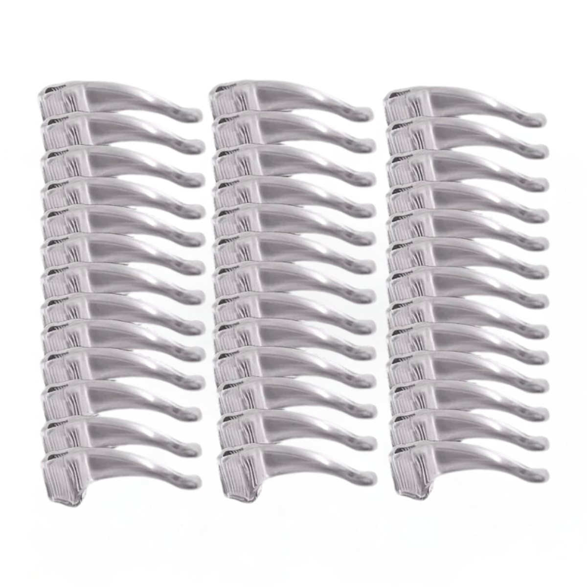 Forty Transparent Anti-Slip Eyeglass Ear Grips displayed on white background.