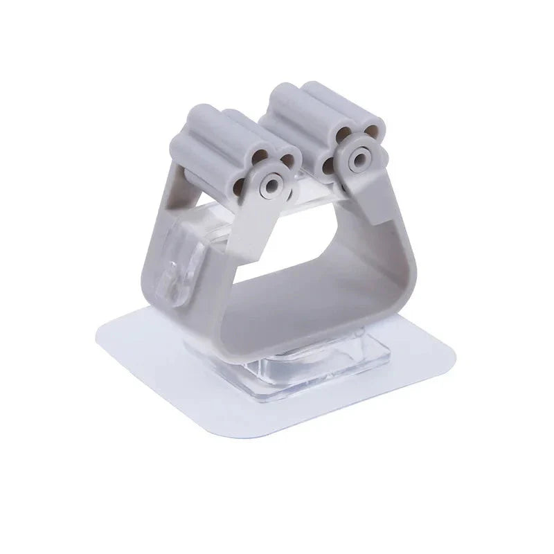 white Adhesive Mop Organizer