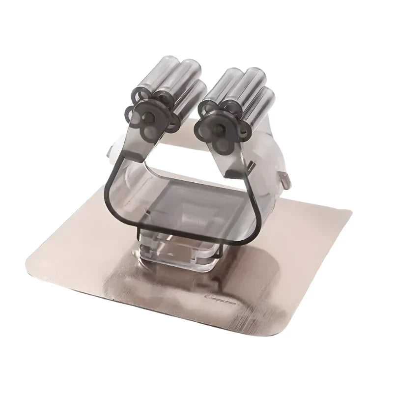 Black Adhesive Mop Organizer
