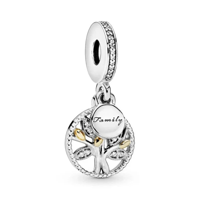 Tree silver charm