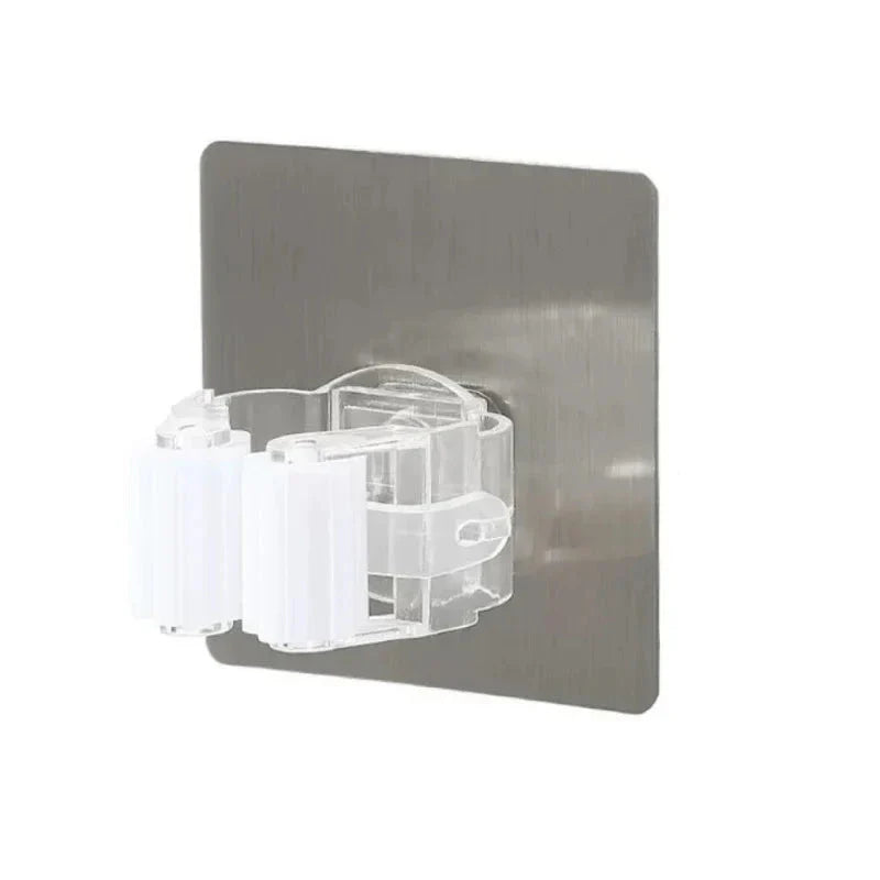 white Adhesive Mop Organizer