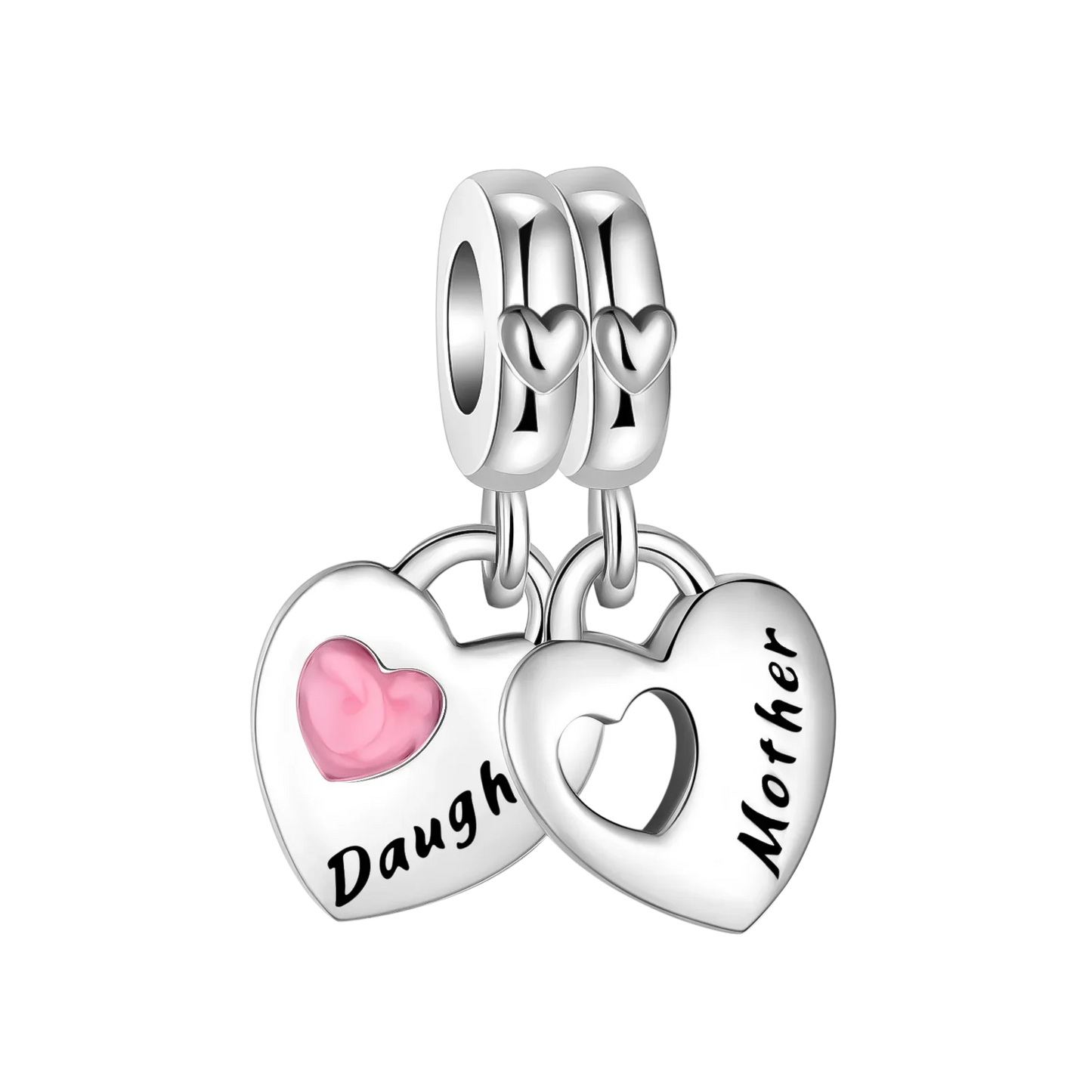 "Daughter & Mom" silver charm