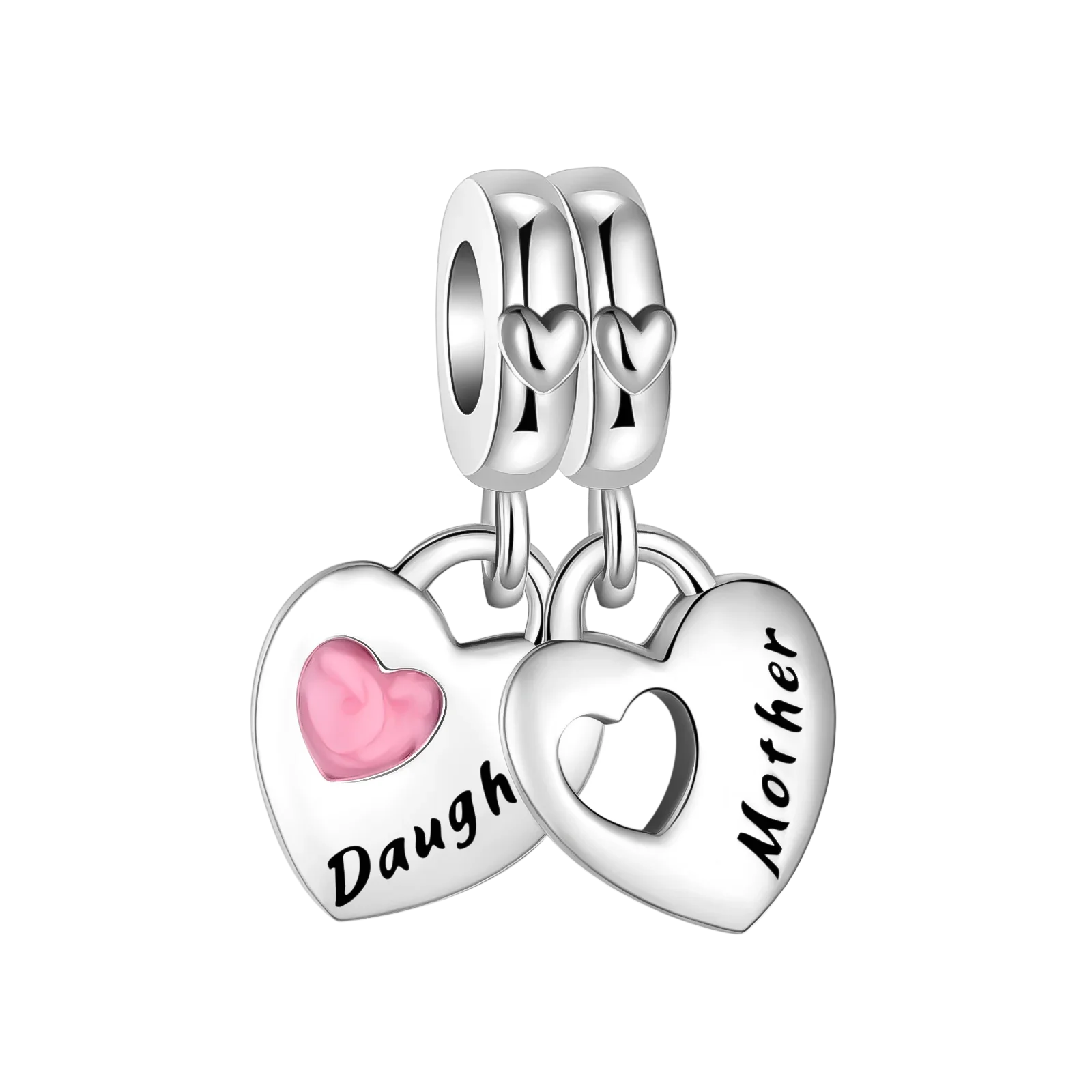 "Daughter & Mom" silver charm
