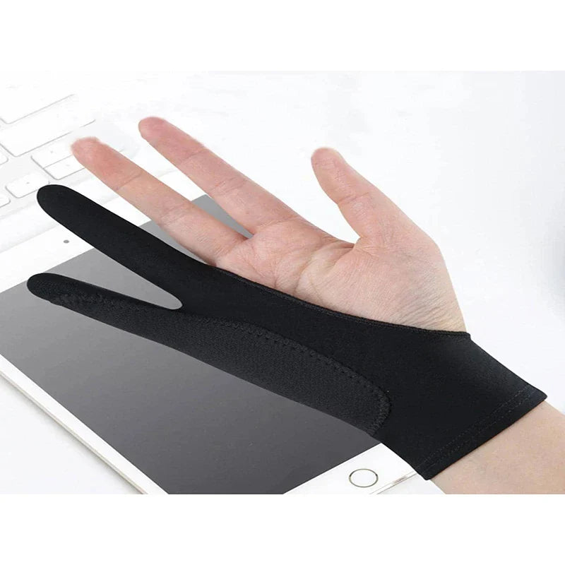 triple layer black Art Sketch Gloves